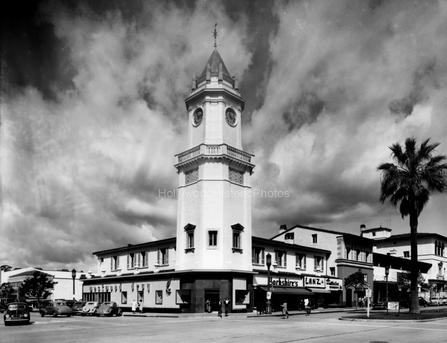 Westwood 1945 Janss Clock Tower Building on Westwood Blvd. wm.jpg
